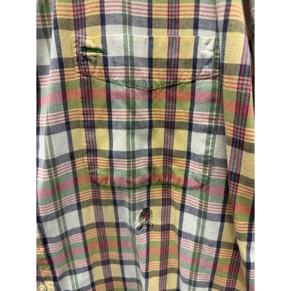 Tommy Hilfiger Plaid Short Sleeve Plaid Button Down 2XL Multicolor - Picture 2 of 4